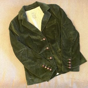 L. L. Bean Women’s Dark Green corduroy Blazer